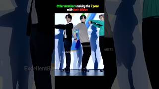 BTS Pose Forming Number 7 Meanwhile Taehyung 😆🤣