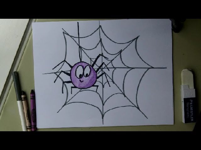 How to draw a Spider Web  Fun with Mama