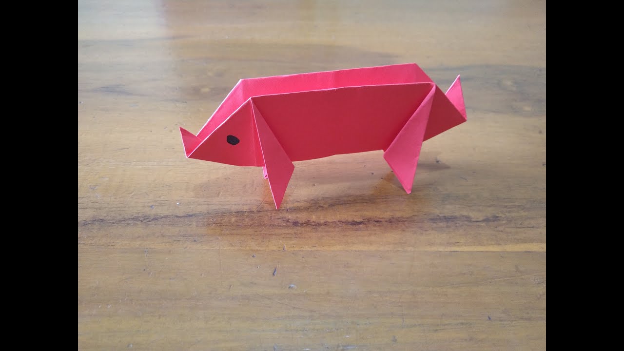 simple origami pig