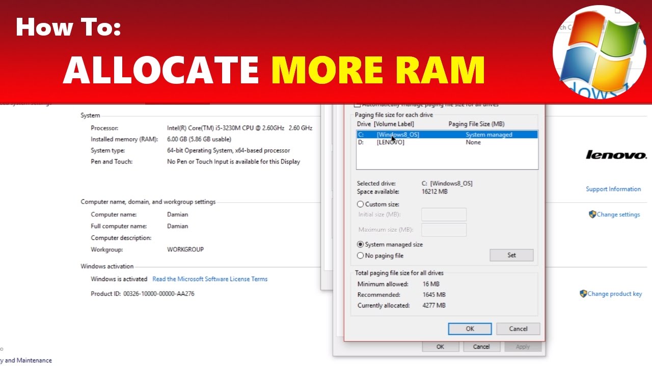 How To: Get More RAM and Allocate More to Programs - YouTube