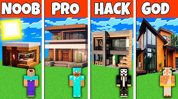 Minecraft Battle: NOOB vs PRO vs HACKER vs GOD EXCLUSIVE HOUSE BUILD CHALLENGE in Minecraft