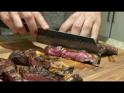 Slicing With Forte Hand Forged Kiritsuke Chef Knife