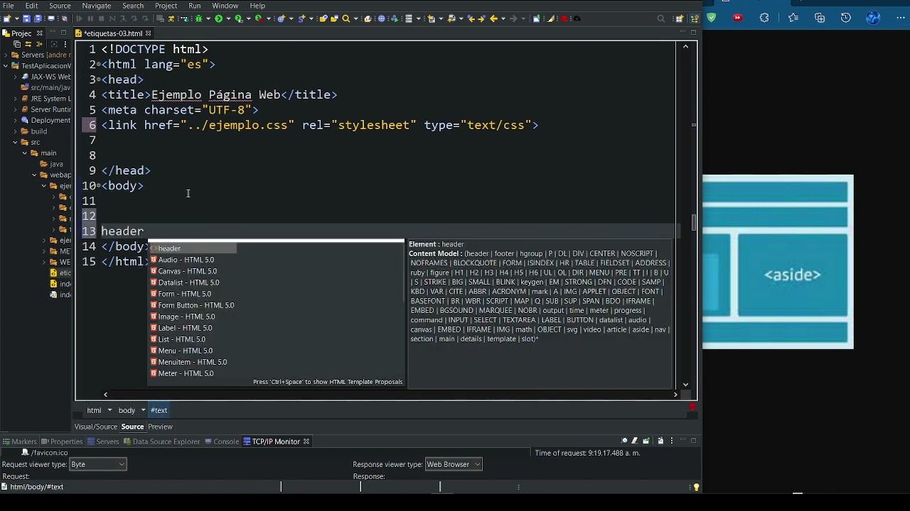 22. Etiquetas HTML5 link - header - nav - section - a (Parte 01) | JAVA ...