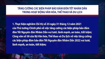 Tăng cường các biện pháp bảo đảm đón Tết nhâm Dần trong hoạt động văn hóa, thể thao và du lịch
