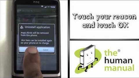 Uninstalling Apps | HTC Desire | The Human Manual