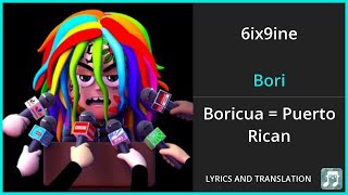 6ix9ine - Bori Lyrics English Translation - ft Lenier - Spanish and English Dual Lyrics