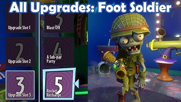 All Upgrades: Foot Soldier - Loads of Variants PvZ Gw2 Mod
