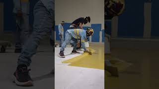 HF polyurethane floor application @ cold storage