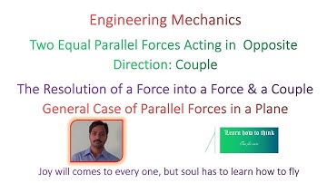 Lecture - 19 : General Case of Parallel Forces in a Plane