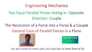 Lecture  19 : General Case of Parallel Forces in a Plane