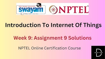 Introduction To Internet Of Things Week 9 Assignment Answers ||Jan 2024|| NPTEL