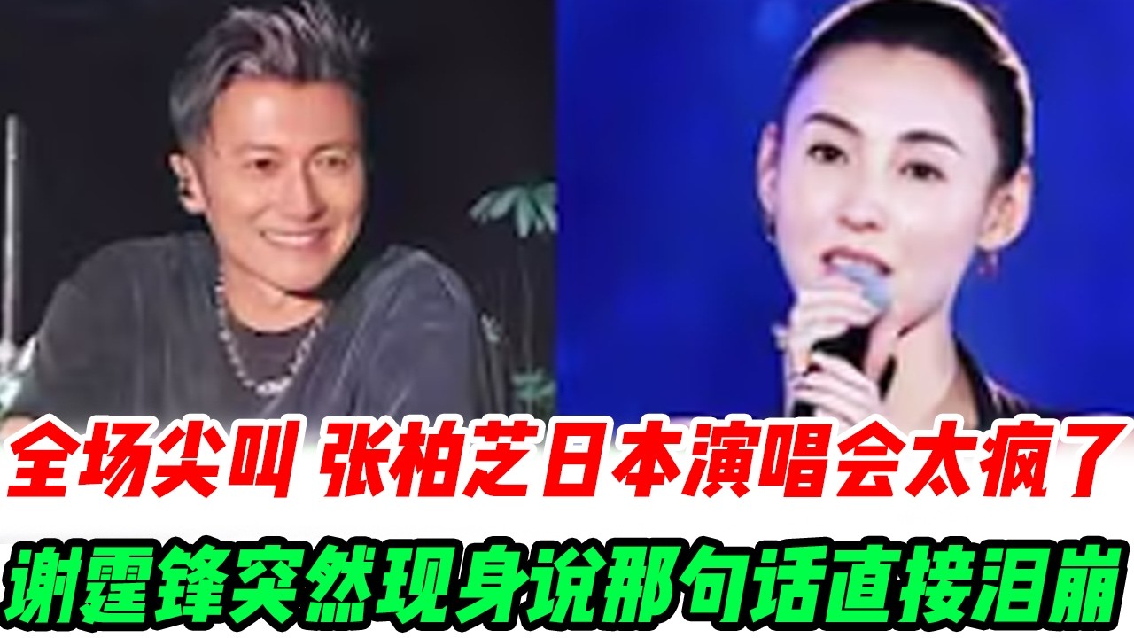 全场尖叫，张柏芝日本演唱会太疯了！谢霆锋突然现身说那句话直接泪崩 3首日语歌直接封神唱哭200万粉丝，日媒狂夸30分钟#張柏芝#謝霆鋒#謝賢#王菲#謝振軒#謝振南#小Q#Lucas