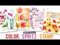 Color. Spritz. Stamp. | Easy Brushstroke Stamping