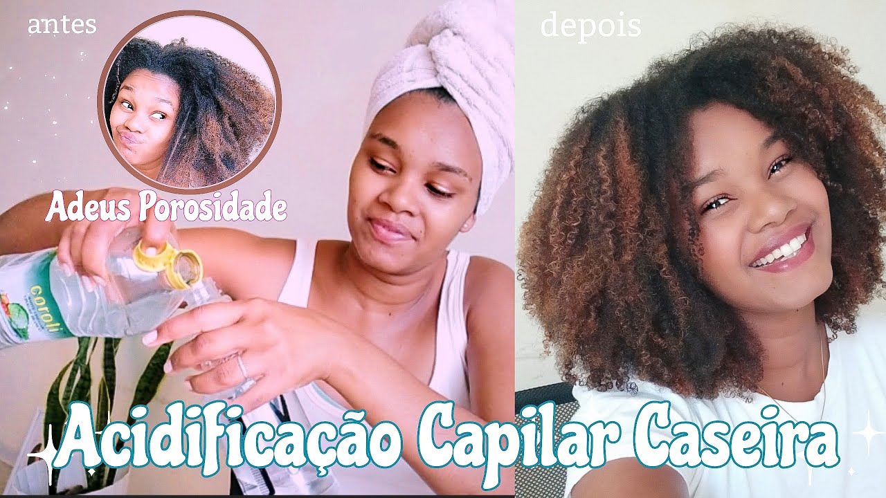 Rotina Capilar Completa - Acidificação caseira pela primeira vez no ...