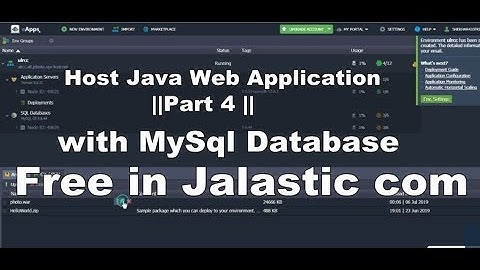 Host Java Web Application with MySql Database || Part 4 || Free in Jelastic com in hindi