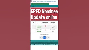 😍 EPFO Nominee Update Online #epfo #epf #pf #epfonewstoday #epfonews