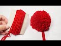 Como hacer pompom de lana con cartn de papel higinico