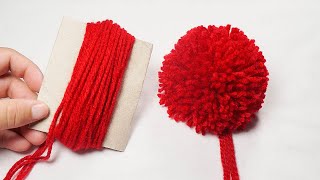 🌈How to make Wool POMPOM with Toilet Paper Cardboard😮😮