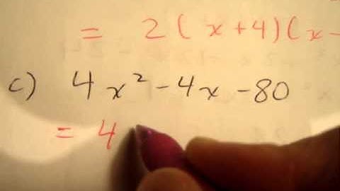 Trinomial Factoring, Leading Coefficient is a Common Factor (Not the More Advanced Type)