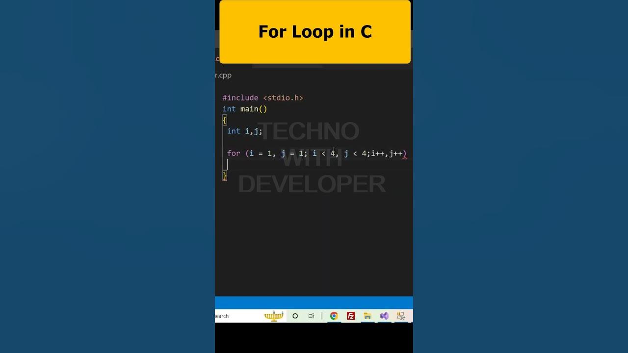 For loop in C Part 161 | C Programming #youtubeshorts #ytshorts - YouTube
