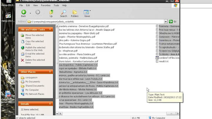 MS-DOS and .bat files: Combining .txt files