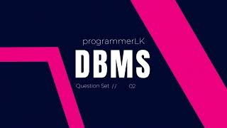 Question Set - 2 | Database Management System | Java Institute