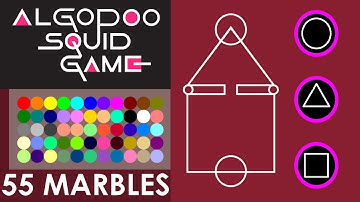 Algodoo SQUID GAME | 55 Marbles