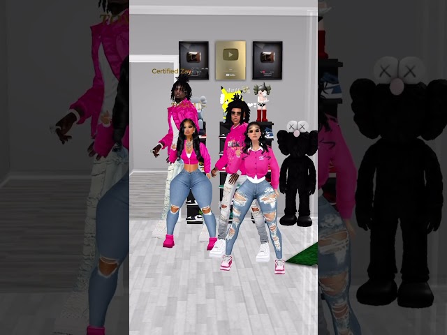 ME AND MY SON DANCES TO THINKING ABOUT YOU WITH BADDIES😍 #imvu #shorts class=