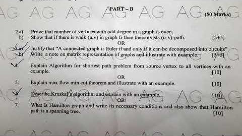 B-Tech | Graph Theory (CSE) | R16 | question paper december- 2019