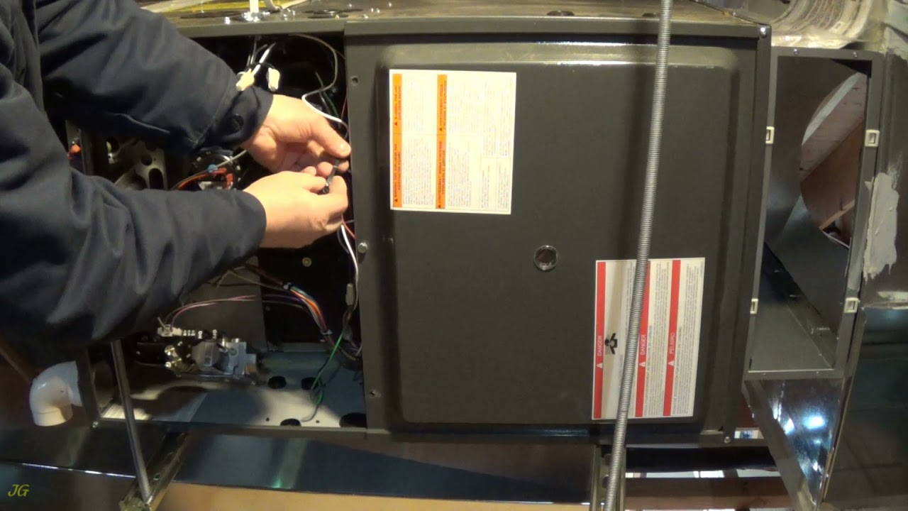 Goodman gas furnace installation. - YouTube