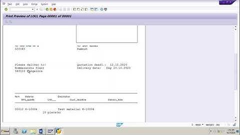 SAP MM How to Print RFQ ME9A ECC6/S4 Hana