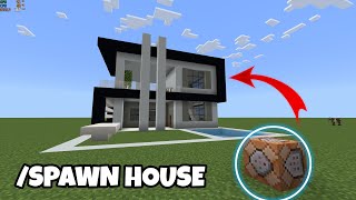 MINECRAFT BEDROCK!! HOW TO SPAWN A MODERN HOUSE USING COMMANDS USING FUNCTION screenshot 4