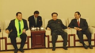 金正恩氏最側近と会談 猪木氏、バスケ試合観戦も