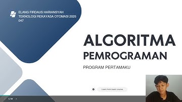 #001 Algoritma dan Pemrograman - Mempelajari Dasar Logika Coding Menggunakan Scratch dan Python