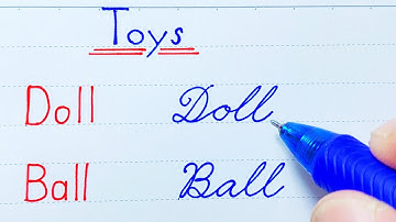 Cursive writing | Cursive handwriting practice | How to write Toys in cursive | English handwriting