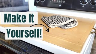 DIY an Extra Large Cutting Board and Stove Cover with Jessie