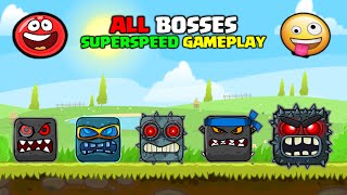 Red Ball 4 | All Bosses (Superspeed Gameplay)