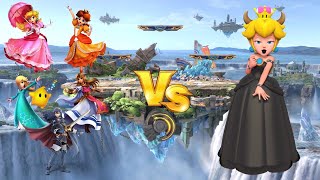 Ssbu - Peach Me, Daisy, Rosalina & Luma, Zelda And Lucina Vs Mii Bowsette
