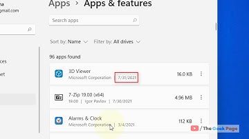 Installatiedatum van apps of programma