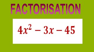 Factorize  〖4x〗^2-3x-45