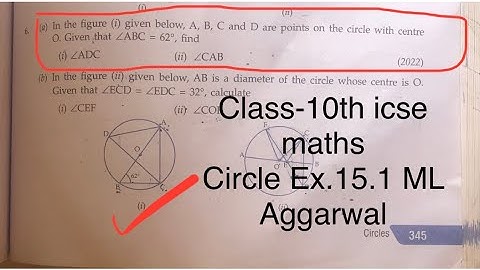 Class-10th #icse #maths #circle Ex 15.1 | In the figure given below, A, B, C and D are points on the