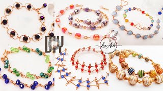 (Part 1) 12 Making simple bracelet with beads for beginners | very easy tutorial