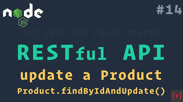 Updating a Product | RESTful API using NodeJS and MongoDB