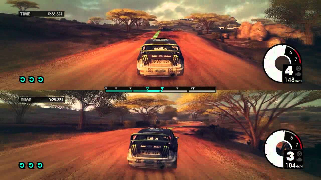 Игра будет на этом экране. Dirt 3 Split Screen Xbox 360. Dirt 3 ps3 Split Screen. Dirt 3 раздельный экран. Dirt 3 сплит скрин.