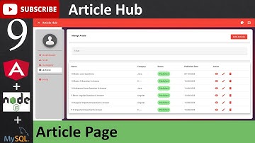 9. Article Hub - Article Page (Angular, Node.js, MySQL Database)