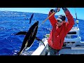 Tuna FRENZY! Stickbaiting Yellowfin in 2000m of water! (catch, clean, cook)