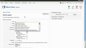 Adding a menu in Joomla 1.5