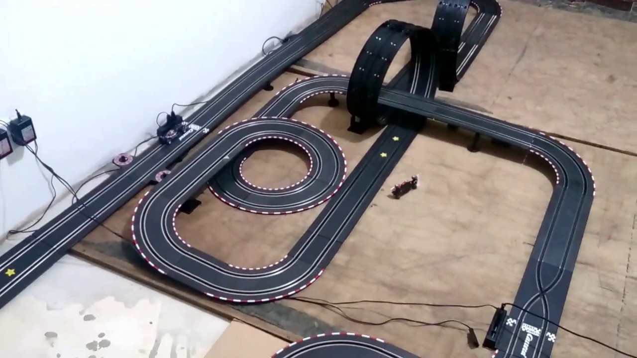 Longer Carrera Go slot car Track test - YouTube