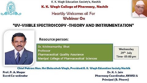 UV VISIBLE SPECTROSCOPY AND SPECTROFLUORIMETRY THEORY AND INSTRUMENTATION Day : 1