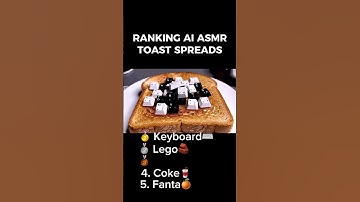 Ranking the Best AI ASMR Toast Spreads #asmr #food #satisfying #trending